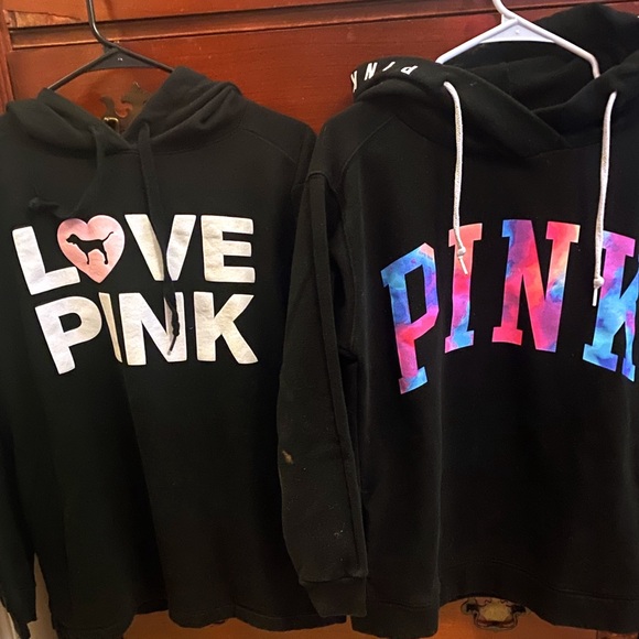 2 PINK hoodies - Picture 1 of 4